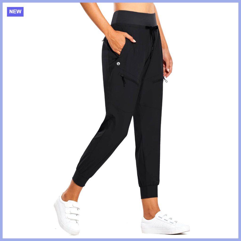 Lightweight Hiking Pants High Waist 5 Zipper Pockets Quick Dry Upf50+